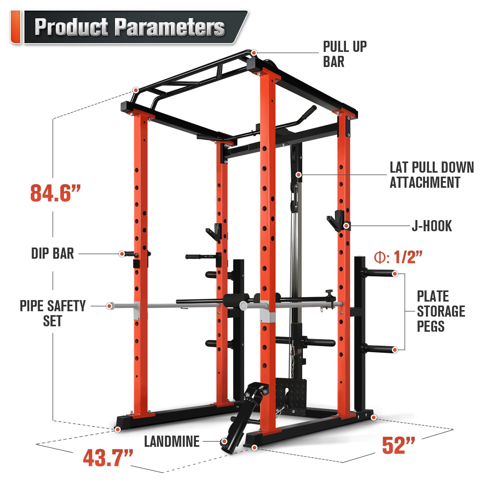 Home Gym Multi - Gabbia Multifunzione Commerciale per Palestra Domestica